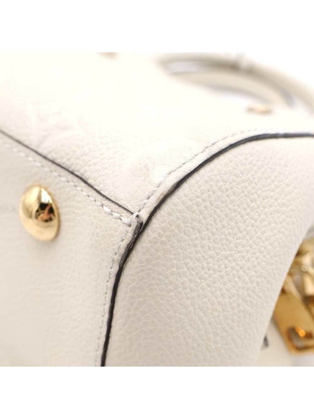 Louis Vuitton Monogram Empreinte Monte New BB Cream 2-Way Shoulder Bag White - Picture 5 of 10
